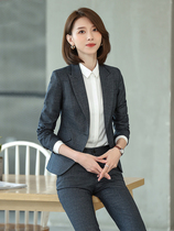  High-end suit suit female president professional clothing temperament goddess fan work temperament capable Korean version of manager overalls