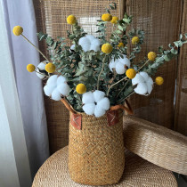 Dried flower golden ball cotton eucalyptus dried flower Nordic style ins real flower air-dried decorative ornament natural bouquet