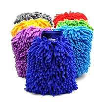 Car wash gloves chenille coral velvet car foam cleaning decontamination bear paw sponge special large non-damage paint