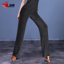 Qinglang Modern Dance Pants Womens Striped Adult Summer Slim Latin Pants Adult National Standard Dance Clothes Underwear