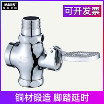 All copper squatting toilet pedal stool Flushing Valve toilet toilet toilet toilet foot delay valve