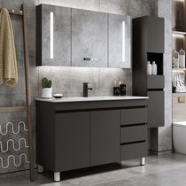 Floor-to-ceiling bathroom cabinet combination set Bathroom modern minimalist integrated sink sink washbasin mirror cabinet
