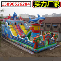New inflatable castle outdoor large inflatable trampoline outdoor stalls inflatable naughty Castle slide Amusement Equipment