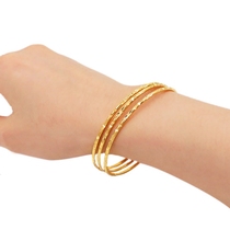 SQ20 bracelet touch the bracelet 24K gold color female fashion Vietnam Sharkin Three laps of fine hands without dropping