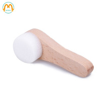 Mengxuechun early childhood toys children sponge brush beech wood without lacquer high quality children long handle small brush