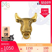 Zhou Shengsheng Gold (Pure gold)Charme Beaded Cool Black Taurus Beaded 92398C Hard Gold Tanabata Gift