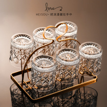Net celebrity bar foreign wine glass High facial value whisky glass creative glass beer glass household cup set European style