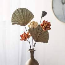 Dried flower bouquet real flower decoration air-dried small lotus lotus natural Zen flower arrangement home living room decoration