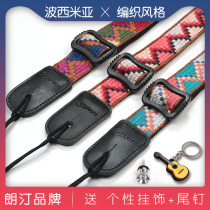 Bohemian Braided ukulele Strap 21 23 26 inch ukulele personality strap