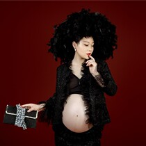 Photo studio pregnant women dresses plus size black photography clothing tide mom art photo photo theme pregnancy photo clothes