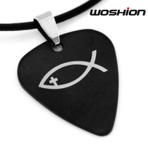 Metal Punk personality Rock Pickle Necklace Christ Fish pattern