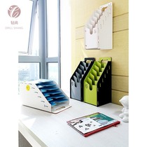 Diamond bill storage box small financial desktop card storage express Japanese multi-layer classification a5 file sorting rack