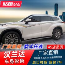 Suitable for the new 22 hanlanda land release car body coloured strips personality retrofit bodywork laver stickers to the waist line