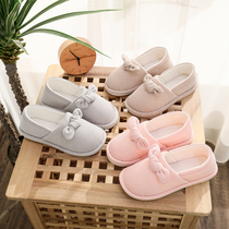 Moon shoes spring and summer thin maternal postpartum products soft bottom bag heel non-slip waterproof autumn and winter pregnant women home cotton slippers