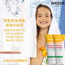 WELEDA Calendula Childrens Toothpaste Swallowable Fluoride-free Baby Fluoride-free 2-3-6-12 years old