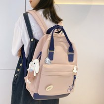 Harajuku style popular this summer schoolbag female college students Korean version of large-capacity high school students backpack travel backpack