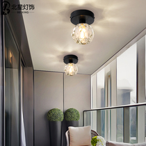 Light luxury crystal aisle lamp ceiling lamp porch balcony toilet corridor walkway simple lamp single head molecular lamp