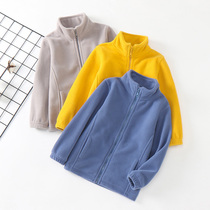 Childrens fleece jacket spring and autumn new boys and girls fleece tops big children autumn and winter foreign style