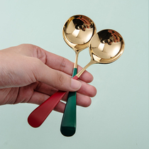 Mi Li Fengwu stainless steel spoon Long handle cute girl heart small spoon spoon Creative home coffee mixing spoon