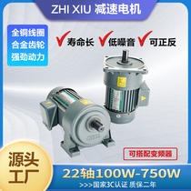 22-axis 200W400W550W750W three-phase 380V single-phase 220V small AC gear variable speed geared motor
