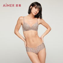 Aimmo Underwear female Rosary fan ruby fan ruby red Ben New Year lingerie female lace mid-waist flat corner pants AM234191