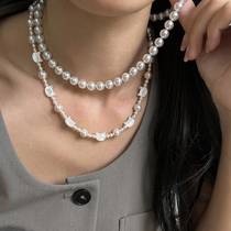 Fang Sugars Ni Ni Tongan Cat Cat Natural Fritillary Necklace Small Crowddesign Advanced Sensation Light Extravagant and Wearing Pearl Neck