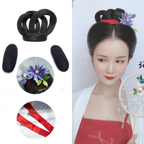 Remember Chuan Guofeng Song system Three Ring wig bag wrapped flower epiphyllum hair comb gold hair with original hairstyle package