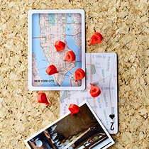 20 color map logo pushpins landmark nails Red star nails Photo wall creative large I-shaped nails for office use