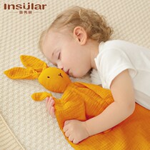 Baby pacification towel baby pure cotton gauze accompanied by sleeping doll rabbit appeasement Toys appeasement Toys can be nibbling at the entrance