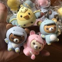 Bulk Rilakkuma Lara Bear Doll Pendant Pendant Hanging Hand Japanese SAN-X Easy Bear Dress Dinosaur