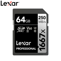 Lexar Lexar 64G 1667X 250MB S 120MB S UHS-II V60 high-speed camera card