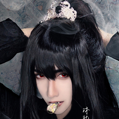taobao agent [Big and again] Ancient style Hanfu COS styling wigs, tall ponytails, Xueyang Youth Erhaxia Siji