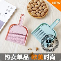 Mini dustpan broom set plastic dustpan bucket toddler home desktop broomstick garbage shovel dustbin