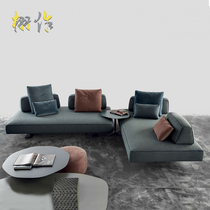 Ji Feng light luxury minimalist Nordic technology fabric sofa small apartment living room modern activity backrest high-end customization