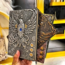 Foreign trade export style retro relief diary nobleman symbol PU notepad luxury notebook gift