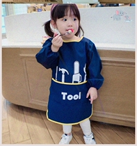 Eating overalls 2021 children's protective clothing boys oil-proof baby coat clothes autumn western style apron children painting