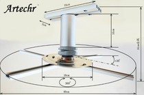 Projector hanger fixing as top hanging can move left and right (or front and back moving) Suction top thin hanger Artechr