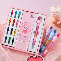 Four-in-one roller seal 4-in-1 Pen gift for children and students that can blow bubbles Multifunctional childrens toys