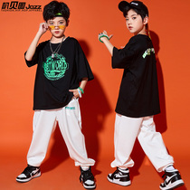 61 Childrens Street Dance Suit Plays Out Boy Hip Hop Suit Performance Suit Girls Jazz Dance Suit Easy Short Sleeves