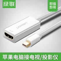 Green union mini dp to HDMI female head minidp to HDMI Apple laptop projector converter Thunderbolt interface to HDMI support 4K