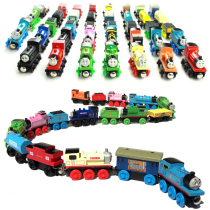 Childrens wooden train car set Sliding magnetic train Wooden track Baby birthday gift toy