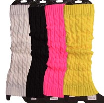Fluorescent ballet dance leg sleeve hemp pattern color knitted mid-tube socks female ballet warm jk pile and knee