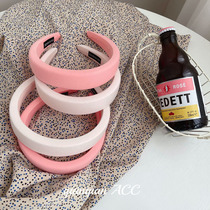 South Korea Dongdaemun Joker Super Soft Solid Color Sponge Hairband Candy Color Headband Comfortable No Chuck Wide Headband