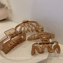 Milk tea system-bath dish hair clip female Korean elegant temperament large back head clip shark clip hair accessories