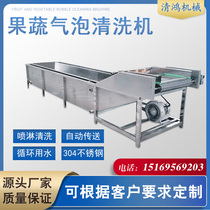 Fruit and vegetable multi-function vegetable cleaning equipment Bubble cleaning machine Stainless steel automatic large-scale high-pressure spray type vegetable cleaning machine