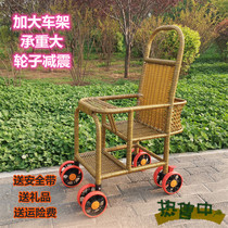 Summer imitation rattan cart light baby trolley imitation bamboo rattan car breathable rattan childrens trolley