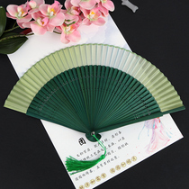 Chinese style classical womens folding fan trampoline bar dance fan Hanfu Japanese style opening and closing smooth feel good