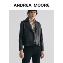Andrea Moore2021 new womens sheep leather motorcycle leather leather women short slim jacket coat