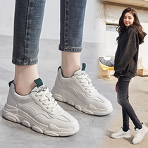 Daddy shoes womens ins tide 2021 autumn and winter new womens shoes small white shoes plus velvet Joker bear casual sneakers