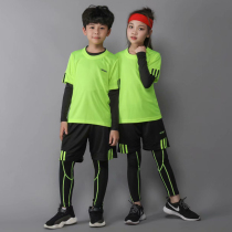 A set of Girls Badminton gymnastics men and women childrens tights sports set quick-dry top running training suit